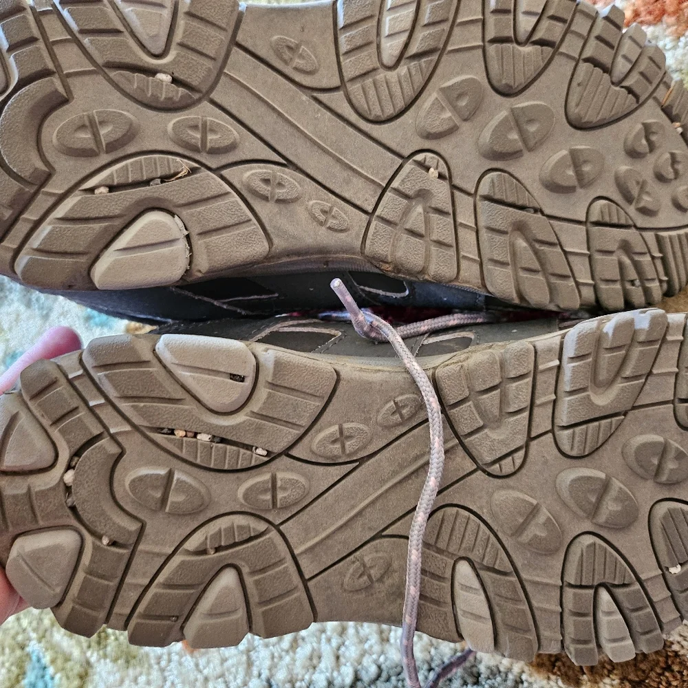 Merrell Kids Gray and Pink Hiking Boots